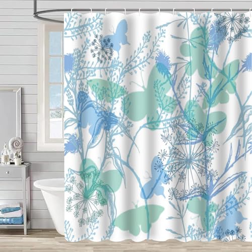 FAIRYGATE Blauer Stoff Vorhang Duschvorhang Textil Badewanne Duschvorhänge Anti Schimmel Wasserdicht Polyester Stoff Waschbar Bad Vorhang für Badezimmer Shower Curtains mit 12 Duschringen B8111 FAIRYGATE Blauer Stoff Vorhang Duschvorhang Textil Badewanne Duschvorhänge Anti Schimmel Wasserdicht Polyester Stoff Waschbar Bad Vorhang für Badezimmer Shower Curtains mit 12 Duschringen B8111 von FAIRYGATE