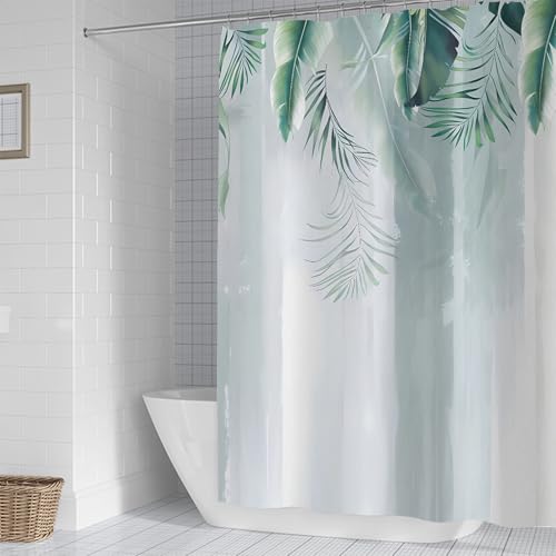 FAIRYGATE Dusch Vorhang Duschvorhang 180x180 cm Modern Kunst Grau Bad Waschbar Duschvorhänge mit Polyester Textil Wasserdicht Duschvorhang für Badewanne mit 12 Haken B9520 von FAIRYGATE