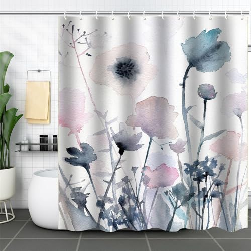 FAIRYGATE Duschvorhänge & Zubehör Badewanne Dusche Bathtub Curtain Duschvorhang Badezimmervorhang Wasserdicht Vorhang für Badewanne und Dusche 180 x 180 cm Polyester Stoff Schnell Trocknende B9713 von FAIRYGATE