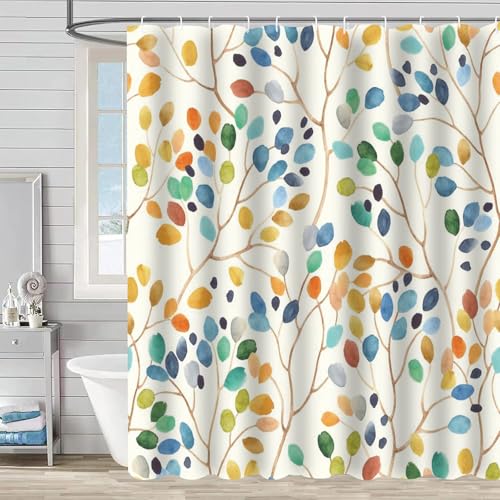 FAIRYGATE Duschvorhang 180x180 Shower Curtain Duschvorhang Anti Schimmel Wasserdichter Waschbar Stoff Textil aus Polyester Badewanne Vorhang mit 12 Duschvorhängeringen Duschvorhang B8013 von FAIRYGATE