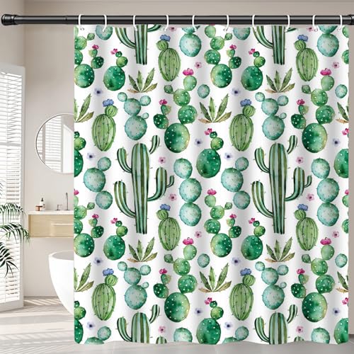 FAIRYGATE Duschvorhang Natur Duschvorhang Kunst Bath Curtain Duschvorhang 180x180 Tropischer Dschungel Regenwald Grüne Badewanne Vorhang Wasserdicht Polyester Stoff Waschbar Badevorhang B8515 von FAIRYGATE