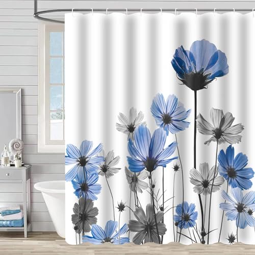 FAIRYGATE Duschvorhang Textil Waschbar Duschvorhang 180x180 Pflanzen Badezimmer Textil Vorhang Schimmel Resistent Stoff Waschbar Blau Blätter Polyester Shower Curtain Polyester Stoff B9909 FAIRYGATE Duschvorhang Textil Waschbar Duschvorhang 180x180 Pflanzen Badezimmer Textil Vorhang Schimmel Resistent Stoff Waschbar Blau Blätter Polyester Shower Curtain Polyester Stoff B9909 von FAIRYGATE