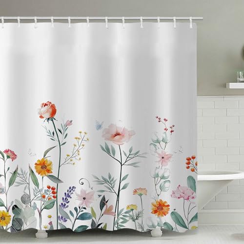 FAIRYGATE Vorhang Badezimmer Textil Duschvorhang Duschvorhang Textil Natur Duschvorhänge 180 x 180 cm Anti Schimmel Wasserdicht Polyester Stoff Waschbar Bad Vorhäng für Badzimmer mit 12 Haken B9808 FAIRYGATE Vorhang Badezimmer Textil Duschvorhang Duschvorhang Textil Natur Duschvorhänge 180 x 180 cm Anti Schimmel Wasserdicht Polyester Stoff Waschbar Bad Vorhäng für Badzimmer mit 12 Haken B9808 von FAIRYGATE