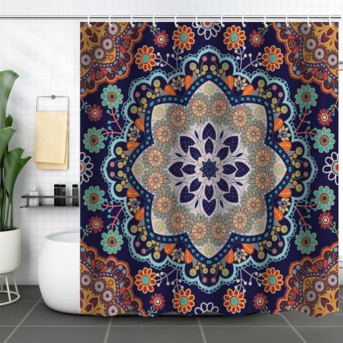 FAIRYGATE Vorhang Boho Style Shower Curtain Duschvorhang 180x180 cm Wasserdichter Antischimmel Duschvorhänge Polyester Badvorhang für Badezimmer und Badewanne mit 12 Duschvorhangringe B8611 FAIRYGATE Vorhang Boho Style Shower Curtain Duschvorhang 180x180 cm Wasserdichter Antischimmel Duschvorhänge Polyester Badvorhang für Badezimmer und Badewanne mit 12 Duschvorhangringe B8611 von FAIRYGATE