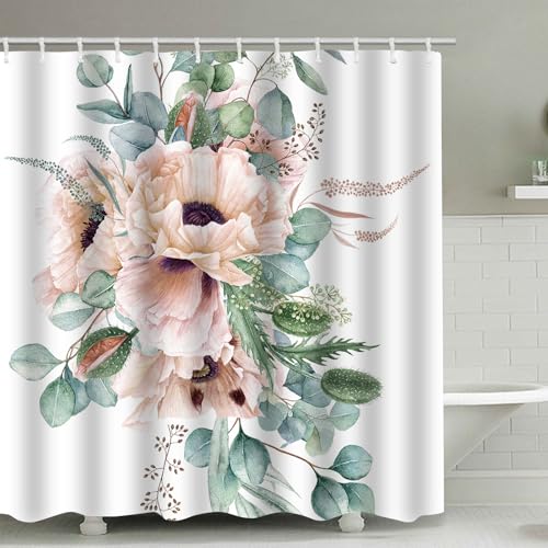FAIRYGATE Vorhang Bunt Duschvorhang Dschungel Duschvorhang Badewanne 180x180 cm Waschbar Shower Curtain Duschvorhänge Polyester Textil Wasserdicht Duschvorhang für Badewanne mit 12 Haken B8509 von FAIRYGATE