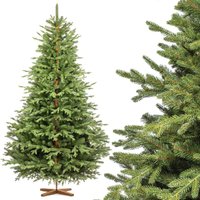 Fairytrees - Weihnachtsbaum künstlich 220 cm alpentanne Premium mit Christbaum Holzständer Tannenbaum künstlich mit Naturgetreue Spritzguss Elemente Fairytrees - Weihnachtsbaum künstlich 220 cm alpentanne Premium mit Christbaum Holzständer Tannenbaum künstlich mit Naturgetreue Spritzguss Elemente von FAIRYTREES