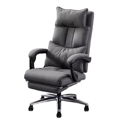 FAJNUZI2024 Bürostuhl Ergonomisch Chefsessel, ergonomischer Gaming-Stuhl mit Technologie, Stoff, drehbar, Computer-Schreibtischstuhl mit Rollen Arbeitsstuhl(Grigio) von FAJNUZI2024