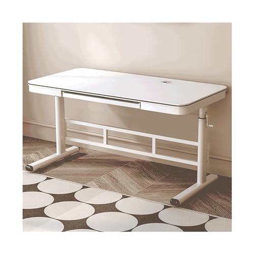 FAJNUZI2024 Computertisch Erhöhter Schreibtisch, Studentenschreibtisch, Home-Studienschreibtisch, Büroschreibtisch, minimalistischer Computerschreibtisch mit Rädern von FAJNUZI2024