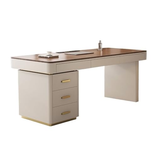 FAJNUZI2024 Computertisch Home-Office-Schreibtische mit Schubladen und Steckdosen, moderner Arbeits-/Schreib-/Studiertisch Aktenschrank(XL) von FAJNUZI2024