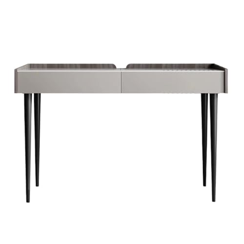FAJNUZI2024 Computertisch Leichter Luxus-Schieferschreibtisch, moderner, einfacher Heim-Arbeitstisch, Kleiner Haushalts-Massivholz-Schlafzimmer-Minimalist-PC-Tisch(120 * 50 * 75cm) von FAJNUZI2024