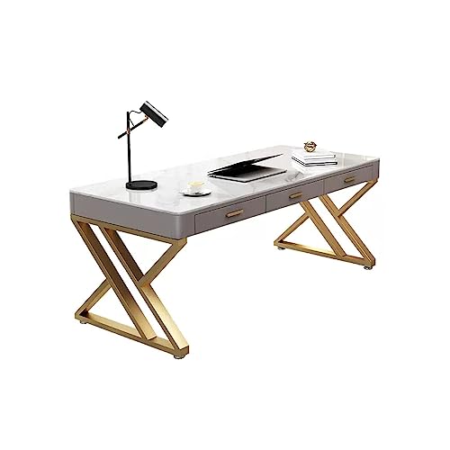 FAJNUZI2024 Computertisch Rock Slab Schreibtisch Moderner PC-Desktop-Tisch Einfache Home Study Schlafzimmer Schreibbüro Werkbank(100 * 75 * 50cm) von FAJNUZI2024