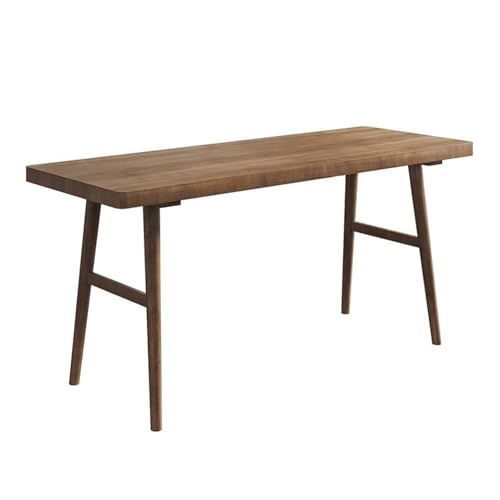 FAJNUZI2024 Computertisch Schlichter Schreibtisch aus Holz for das Home Office, stabile Moderne PC-Laptop-Schreibtisch-Werkbank, Walnussfarbe(XL) von FAJNUZI2024