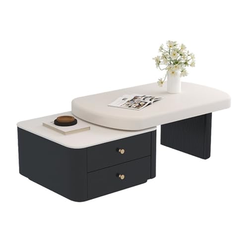 FAJNUZI2024 Couchtisch Moderner, luxuriöser, ausziehbarer Couchtisch aus Massivholz for das Wohnzimmer, kompaktes Design, hochwertige Multifunktionsmöbel Wohnzimmertisch von FAJNUZI2024