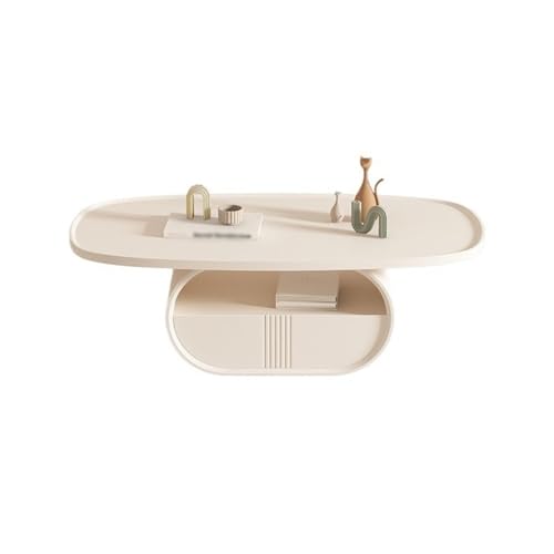 FAJNUZI2024 Couchtisch Moderner weißer Couchtisch for kleine Wohnzimmer, kreatives minimalistisches Design, luxuriöse Wohnmöbel, einfacher und eleganter Stil Wohnzimmertisch(100cm) von FAJNUZI2024