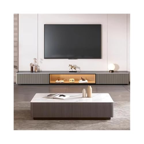 FAJNUZI2024 Couchtisch Rock Board Moderne Einfache Kleine Wohnung Boden Schrank Wohnzimmer Haushalt Kaffee Tisch Wohnzimmertisch(Grigio,Mittel) von FAJNUZI2024