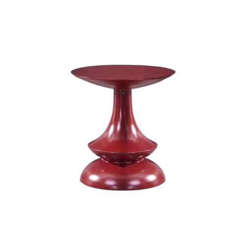 FAJNUZI2024 Couchtisch Runder Couchtisch for Wohnzimmer, moderner Sofa-Beistelltisch, Kleiner Nachttisch for Schlafzimmer, Stylis Design Wohnzimmertisch(Red) von FAJNUZI2024
