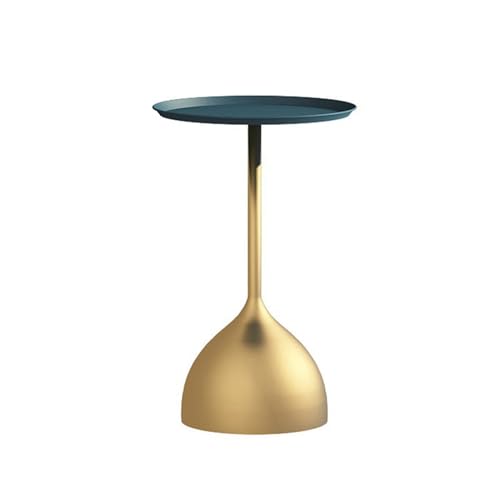 FAJNUZI2024 Couchtisch Runder Sofa-Beistelltisch, Kleiner Metalltisch for Wohnzimmer-Snacks for Kleine Räume, Schlafzimmer, Wohnzimmer, Café Und Arbeitszimmer Wohnzimmertisch(Gold) von FAJNUZI2024