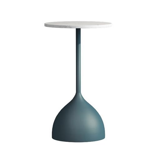 FAJNUZI2024 Couchtisch Sofa-Beistelltisch, Kleiner Couchtisch aus Metall, geeignet for Wohnzimmer, Schlafzimmer, Milchtee-Laden, Café, Kleiner runder Tisch Wohnzimmertisch(Blue) von FAJNUZI2024