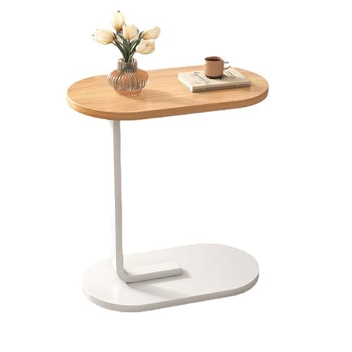 FAJNUZI2024 Couchtisch Sofa Beistelltisch Nachttisch Regal Kleiner Tisch Wohnzimmer Haushalt Teetisch Einfacher Balkon Mobiler Kleiner Couchtisch Wohnzimmertisch(Natural) von FAJNUZI2024