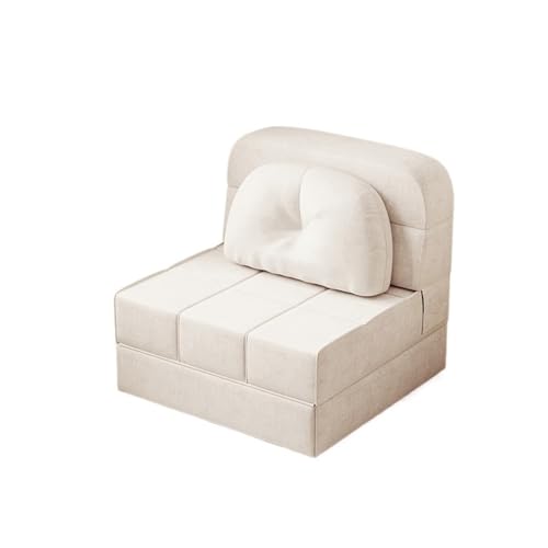 FAJNUZI2024 Klappbares Schlafsofa Klappbares Schlafsofa, umwandelbares, Moderne Boden- und Futoncouch for Wohnzimmer/Heimbüro/Gästebetten/Wohnung/Loft im Obergeschoss(Weiß,100cm) von FAJNUZI2024
