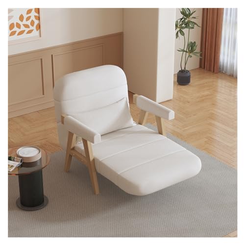 FAJNUZI2024 Klappbares Schlafsofa Schlafsofa, mit Armlehne, modernes Verstellbarer Rückenlehne, umwandelbare Sofas for Wohnzimmer, Büros, kleine Räume, Wohnungen(Weiß,80cm) von FAJNUZI2024