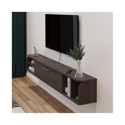 FAJNUZI2024 Lowboard Hängend An der Wand montierter TV-Schrank, schwebende Regale mit Tür, Aufbewahrung for Unterhaltungsmedienkonsolen unter dem Fernseher TV Schrank(1938x237x268mm) von FAJNUZI2024