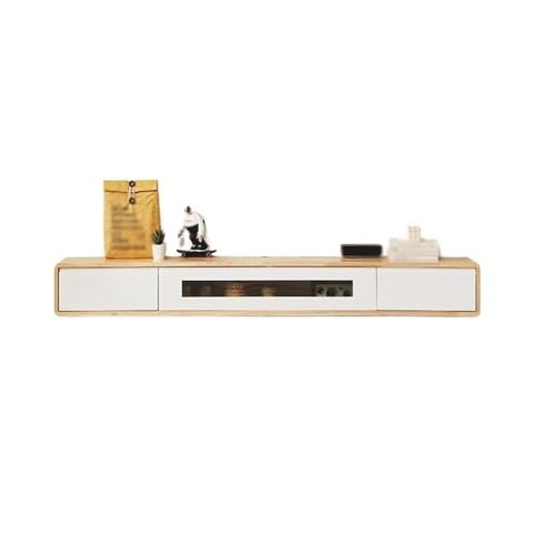 FAJNUZI2024 Lowboard Hängend Schwebender TV-Ständer mit Schubladen, wandmontierter TV-Schrank, Unter-TV-Konsole, schwebendes Medienregal TV Schrank(Natural,Groß) von FAJNUZI2024