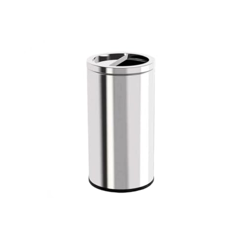 FAJNUZI2024 Mülleimer 15 l/25 l/50 l Mülleimer aus Edelstahl mit weichem Deckel, Fußpedal und Inneneimer. Freihändiger Küchen-Mülleimer for das Home-Office Abfalleimer Papierkorb(Klein) von FAJNUZI2024
