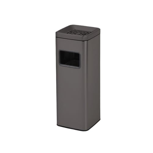 FAJNUZI2024 Mülleimer Mülleimer aus Edelstahl mit Rauchlöschschale oben, Küchen-Mülleimer mit seitlicher Öffnung, Papierkorb for das Home-Office Abfalleimer Papierkorb(Bruin) von FAJNUZI2024
