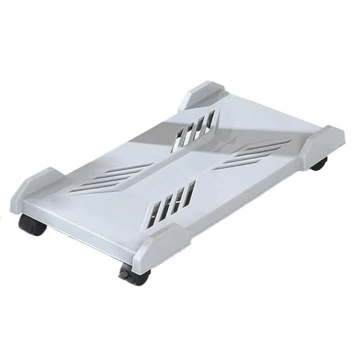 FAJNUZI2024 PC Halterung Mobiler CPU-Ständer, PC-Gehäusehalter mit 4 Rädern, passend for die meisten PCs, CPU-Halter for unter den Schreibtisch, PC-Bodenwagen PC Tower Ständer(Grigio) von FAJNUZI2024