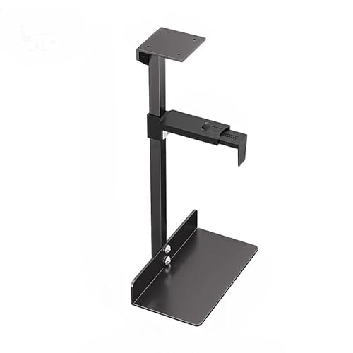 FAJNUZI2024 PC Halterung Universelle PC-Gehäusehalterung, CPU-Ständerhalterung unter dem Schreibtisch und an der Wand, Verstellbarer PC-Tower-Aufhänger aus Stahl PC Tower Ständer(Schwarz) von FAJNUZI2024