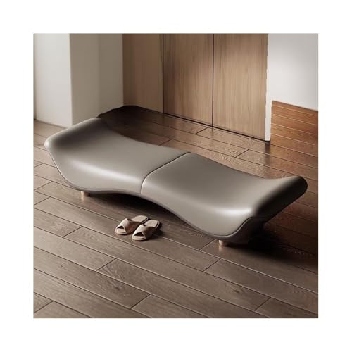 FAJNUZI2024 Schlafzimmerbank Italienischer minimalistischer Betthocker, Schlafzimmerbetthocker, Bettvorderhocker, Schuhbank, Bekleidungsgeschäft, Sofabank Bettbank(Grigio,Klein) von FAJNUZI2024