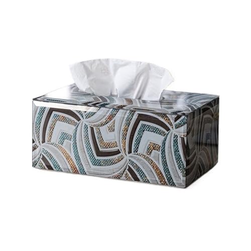 FAJNUZI2024 Taschentuchbox Aufbewahrungsbox Kreative einfache Restaurant Desktop Serviettenschublade Box Licht Luxus Tissue Box Wohnzimmer Tissue Box Taschentuchspender von FAJNUZI2024