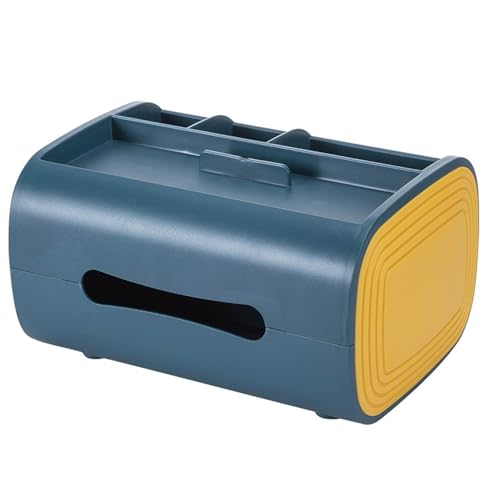 FAJNUZI2024 Taschentuchbox Taschentuchbox mit Plattform for den Heim-Desktop, multifunktionale Taschentuchbox Taschentuchspender(Blue) von FAJNUZI2024