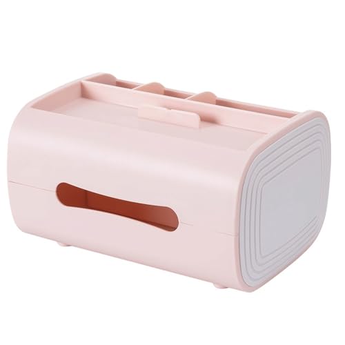 FAJNUZI2024 Taschentuchbox Taschentuchbox mit Plattform for den Heim-Desktop, multifunktionale Taschentuchbox Taschentuchspender(Pink) von FAJNUZI2024