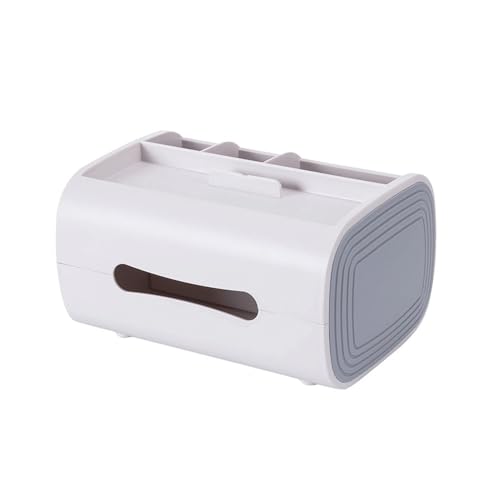 FAJNUZI2024 Taschentuchbox Taschentuchbox mit Plattform for den Heim-Desktop, multifunktionale Taschentuchbox Taschentuchspender(Weiß) von FAJNUZI2024