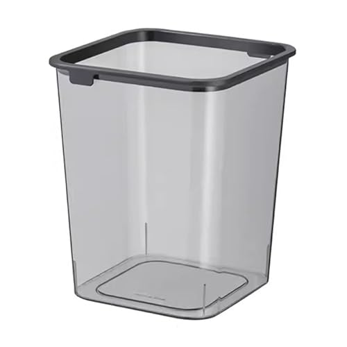 Mülleimer Quadratischer Mülleimer ohne Deckel, 15 l/4 Gallonen durchsichtiger Abfallkorb mit Druckring, oben offener moderner Haushaltsmülleimer for Wohnzimmer, Schlafzimmer, Büro Abfalleimer Papierko von FAJNUZI2024