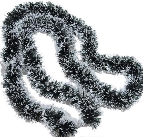 2m×2 Weihnachtsgirlande - Künstliche Grüne Tannengirlande mit Schnee-Effekt, Dekogirlande für Kamin, Treppe, Garten, Hof & Weihnachtsbaum von FAKKA