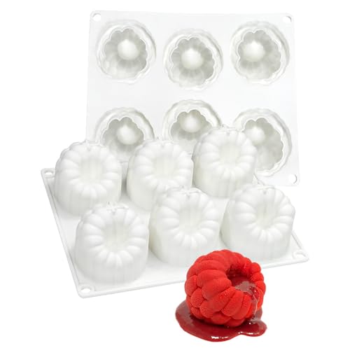 Silikon-Dessertform 6 Mulden – Himbeer-Muster, flexible Backform für Schokoladen-Mousse, Kuchen, Süßigkeiten, Gelee & Eiswürfel (B_ Himbeere) von FAKKA