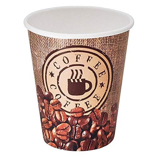 FALAMBI 1-PACK Kaffeebecher Pappbecher Premium, Coffee to go, Trinkbecher Pappe beschichtet, 8oz., 200 ml, 400 Stück von FALAMBI