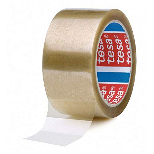 12 Stk. TESA Klebeband tesapack 4089, PP, 50mm x 66m, transparent/PP-Klebeband mit Naturkautschuk-Klebemasse für leichtes Abrollen von FALAMBI