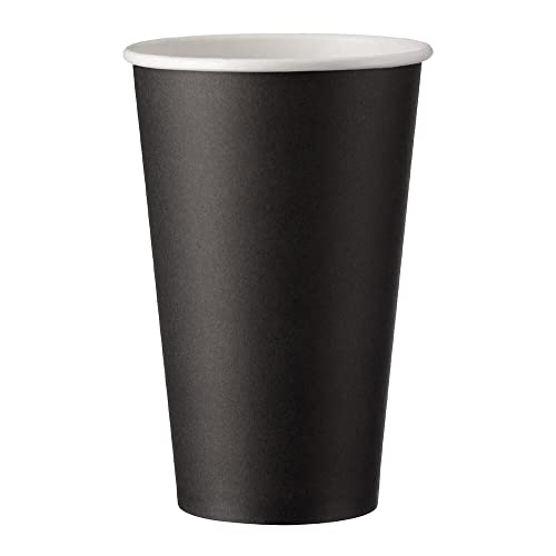 FALAMBI 50 Stk. Heiß- und Kaltgetränkebecher CoffeeToGo Pappbecher schwarz 400ml 510ml Ø 90mm von FALAMBI