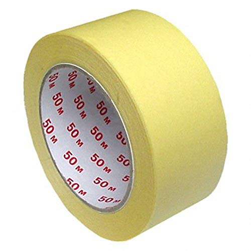 8 Stk. Kreppband Kreppklebeband Abdeckband CLASSIC, gelb, 50mm x 50m von FALAMBI