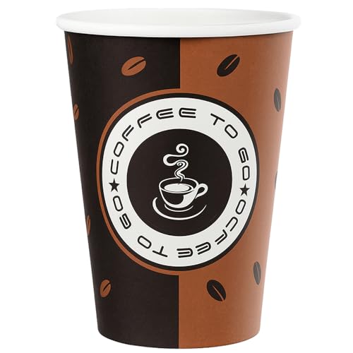 FALAMBI 1000 Stk. Kaffeebecher 300ml - 12oz - Coffee to go | Einweg Pappbecher & Papierbecher | Trinkbecher für Heiß- & Kaltgetränke - Teebecher - Made in Germany von FALAMBI