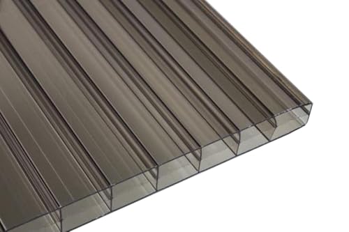 Falken Design Doppelwandige Polycarbonat-Platte – 8 mm, UV-beständiges, leichtes, bruchsicheres Dachblech für Heimwerker, Gewächshäuser, Schuppen und den Außenbereich von FALKEN DESIGN