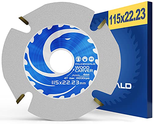 FALKENWALD Sägeblatt Holz 115mm - Ideal für Holz - Kreissägeblatt 115 x 22,23 mm - Holzscheibe 115 von FALKENWALD