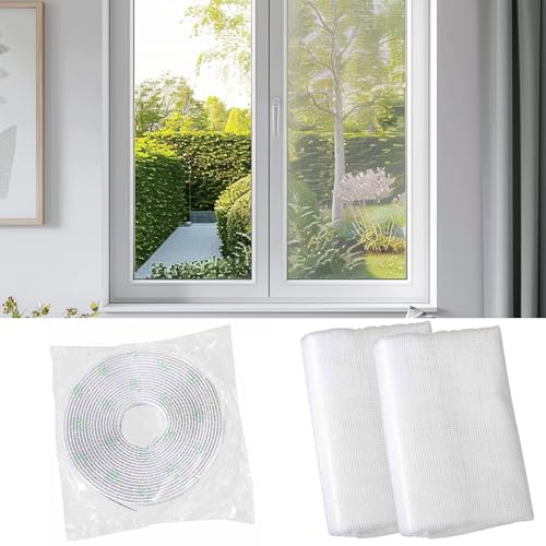 FALLENHELD Fliegengitter für Fenster 130x150 cm 2er Set in Weiß I Insektenschutz mit selbstklebendem Klettband I einfache Montage ohne Bohren FALLENHELD Fliegengitter für Fenster 130x150 cm 2er Set in Weiß I Insektenschutz mit selbstklebendem Klettband I einfache Montage ohne Bohren von FALLENHELD