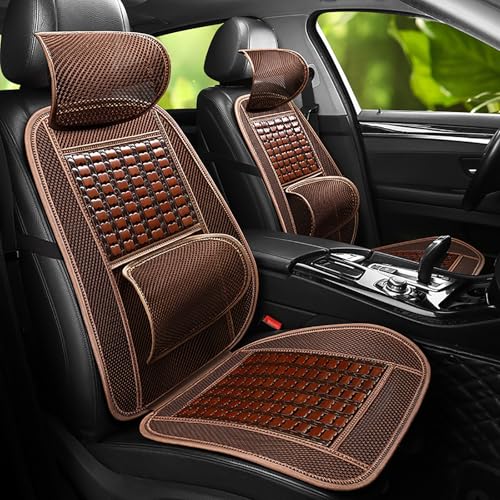 FALMDCQ 2 Sets Autositzkissen, Kompatibel für Dodge Caliber JCUV Durango SRT, Belüftungsmatte aus Bambusseide, Lendenwirbelstütze,A von FALMDCQ