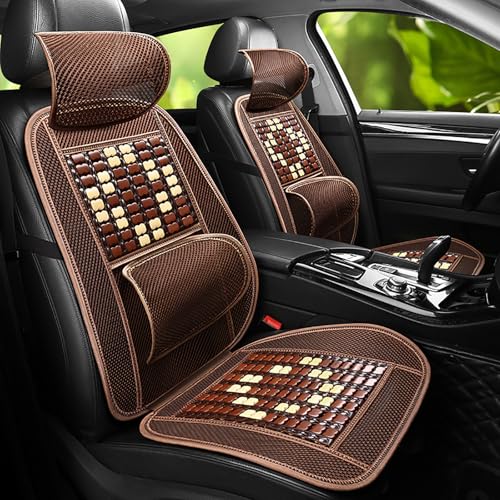 FALMDCQ 2 Sets Autositzkissen, Kompatibel für Dodge Caliber JCUV Durango SRT, Belüftungsmatte aus Bambusseide, Lendenwirbelstütze,C von FALMDCQ