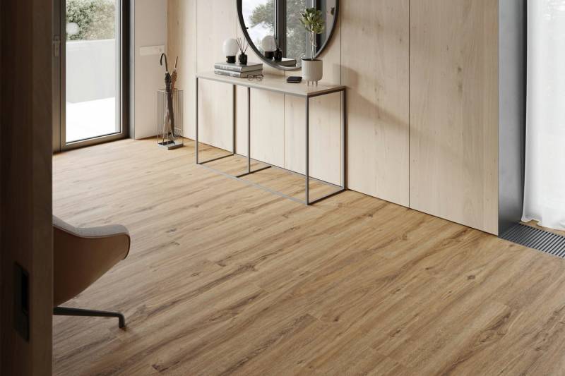 FALQUON GmbH Vinylboden THE FLOOR Wood, Klick-Dielen, Packung, In 1 Packung: 6 Paneele - 1,8m², 1 Packung: 6 Paneele - 1,8m² von FALQUON GmbH